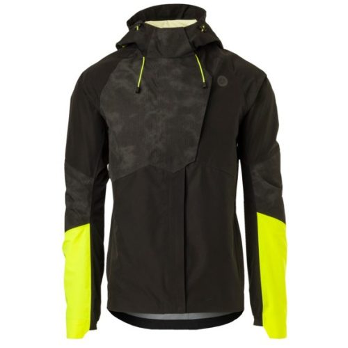 Agu tech rain jacket commuter men hi-vis & reflect Zwart
