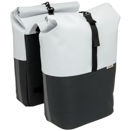 New Looxs Tas Nyborg 34L Dubbel Achter Light Grey/Zwart Light Grey/Black
