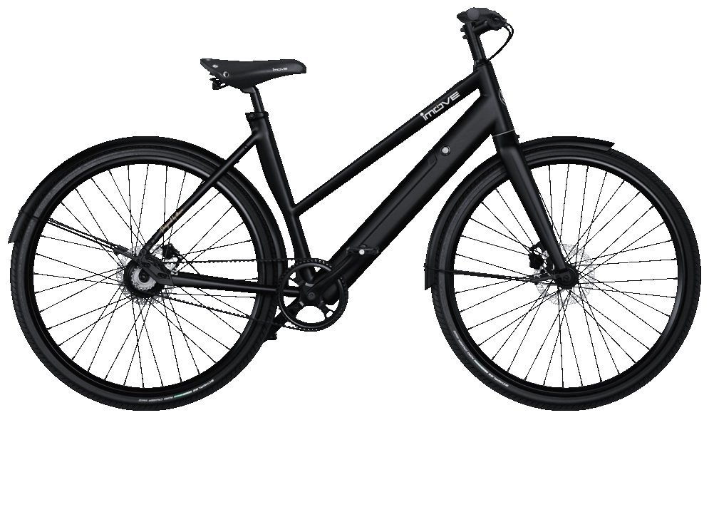 Imove FIRST LADY comfort + bagagedrager Modern: Matt Black / Black Dames 2025