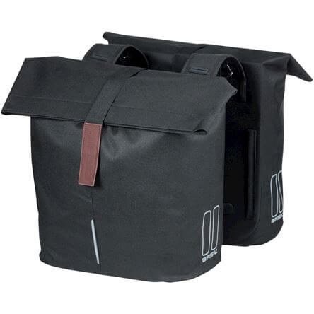 Basil Tas City 28-32L Dubbel Achter Black
