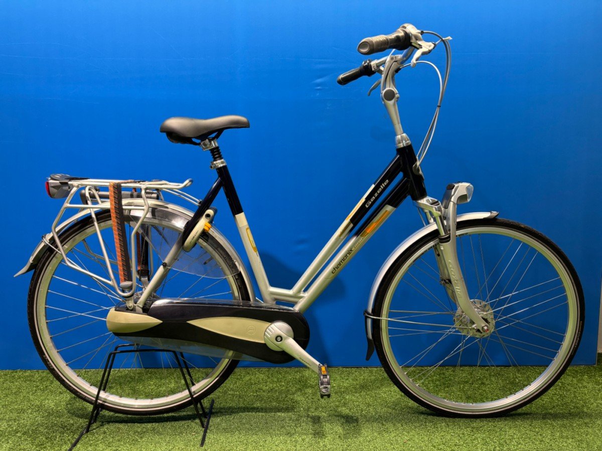 Gazelle Chamonix excellent Zilver Blauw Dames