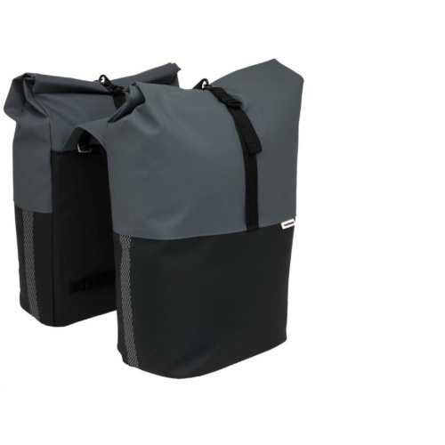 New Looxs Tas Nyborg 34L Dubbel Achter Dark Grey/Zwart Dark Grey/Black