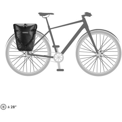 Ortlieb Tas Back-Roller Free Single QL2.1 20L Enkel Achter Zwart