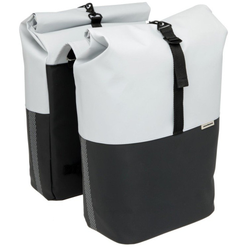 New Looxs Tas Nyborg 34L Dubbel Achter Light Grey/Zwart Light Grey/Black