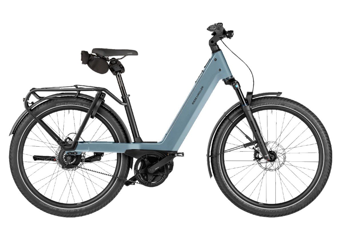 Riese & Muller Nevo5 vario Perf CX 800Wh Kiox 500 Ice Blue Dames 2026