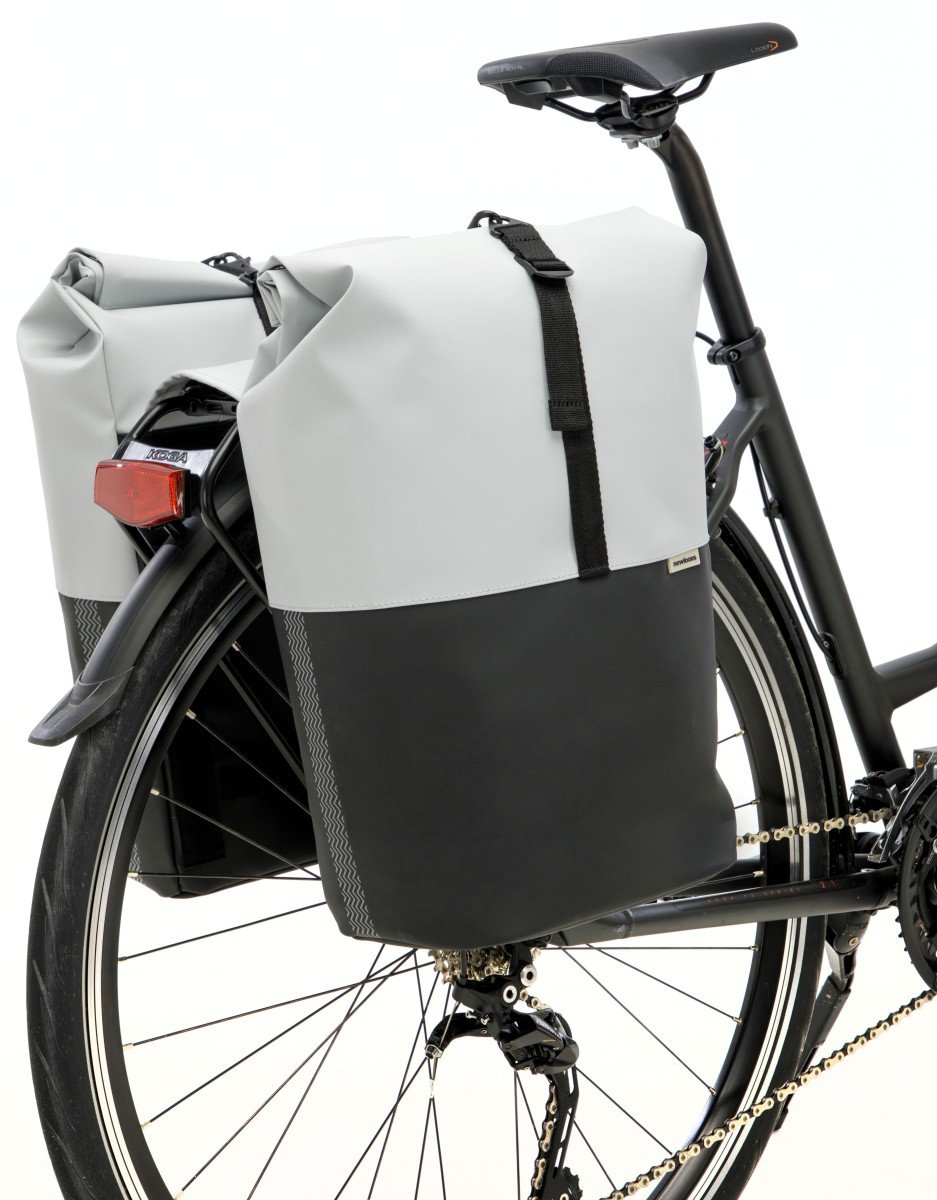 New Looxs Tas Nyborg 34L Dubbel Achter Light Grey/Zwart Light Grey/Black