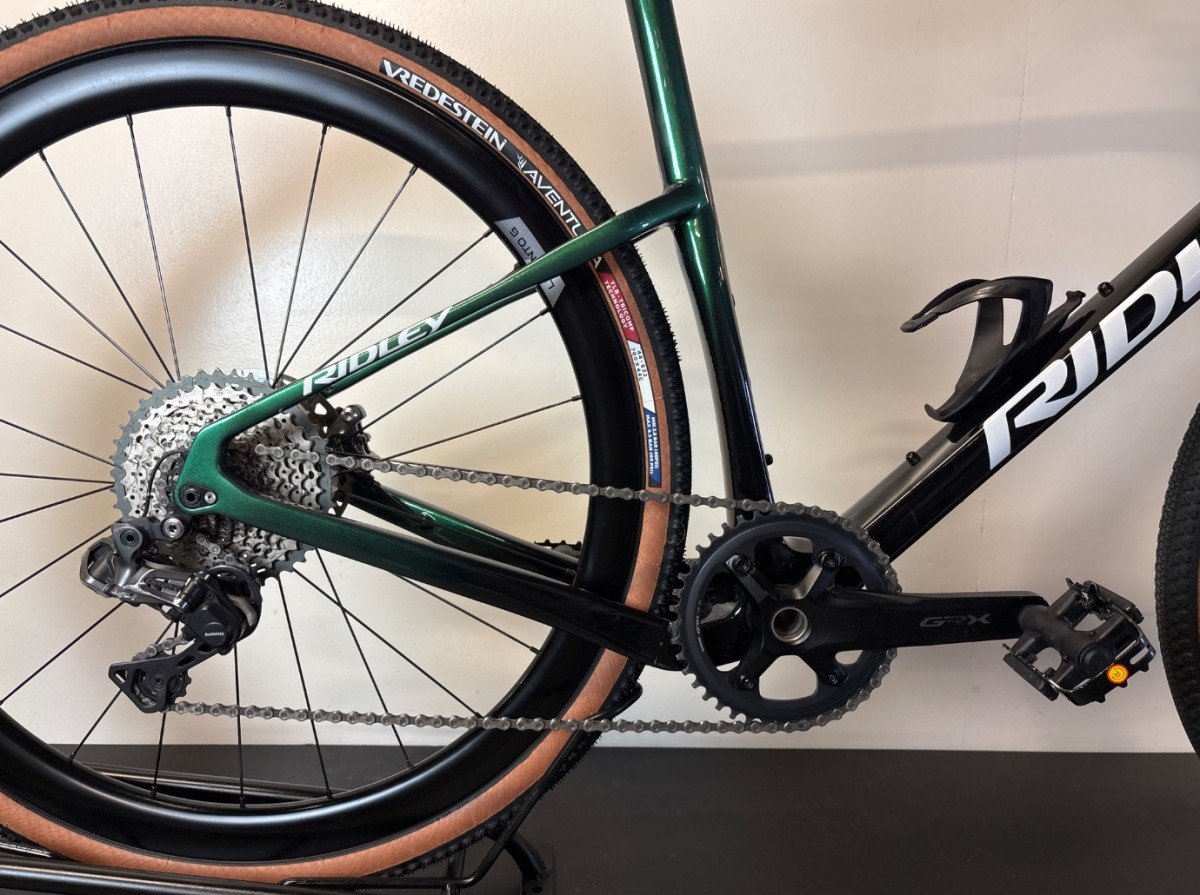 Ridley Kanzo Adventure GRX800 DI2 1x11 D1114As Black Black Stellargreen White Gloss Heren 2024 - Afbeelding 3